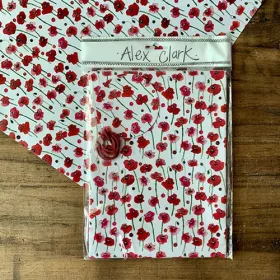   Csomagolópapír Alex Clark, 50x70cm, 2 lap csomagonként, ajándék kísérővel, Pipacsok