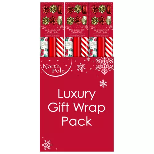 Díszcsomagoló válogatás Clairefontaine/Eurowrap karácsonyi 9 részes, candy cane