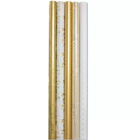   Díszcsomagoló tekercses Clairefontaine 70x200 cm 80g prémium, aranyló karácsonyi mintás, 5 minta