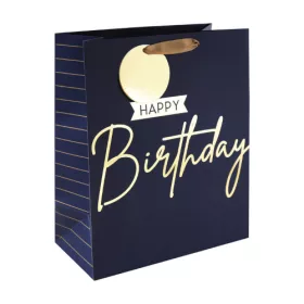   Dísztasak Clairefontaine/Eurowrap 26,5x33 cm sötétkék HBD