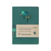 Bőr jegyzetfüzet Clairefontaine Ginkgo, A5, 72 lapos, vonalas, vegyes minta
