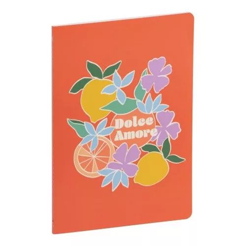 Jegyzetfüzet Clairefontaine Dolce Amore, A/5, 14,8x21 cm, 32 lapos, vonalas, vegyes minta