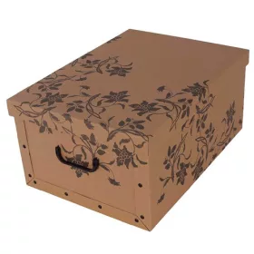   Tárolódoboz Miss Space MAXI 51x37x24 cm környezetbarát barokk fekete virágos