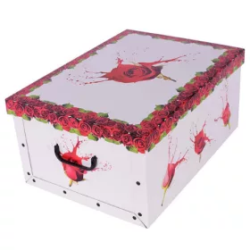   Tárolódoboz Miss Space MAXI 51x37x24 cm Rózsa Piros Passion