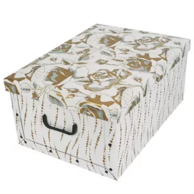   Tárolódoboz Miss Space MAXI 51x37x24 cm Arany rózsa virág