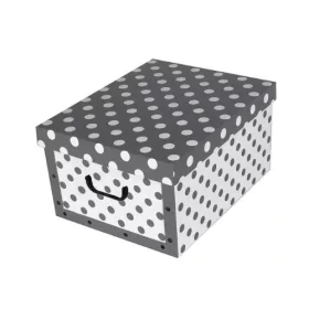 Tárolódoboz Miss Space MAXI 51x37x24 cm pöttyös szürke