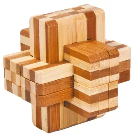 Játék Puzzle Fridolin IQ-Test Block-Cross bambusz