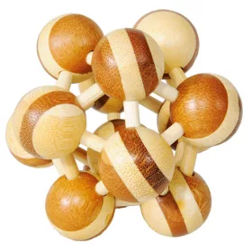 Játék Puzzle Fridolin IQ-Test Atom fa, bambusz kétszínű
