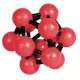Játék Puzzle Fridolin IQ-Test Atom piros, fekete bambusz