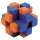 Játék Puzzle Fridolin IQ-Test Cube Cross kék, narancs bambusz