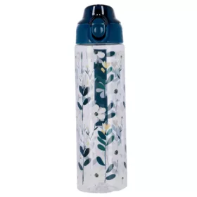 Kulacs Bottle&More 700 ml kék virág, átlátszó