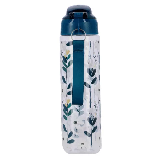 Kulacs Bottle&More 700 ml kék virág, átlátszó