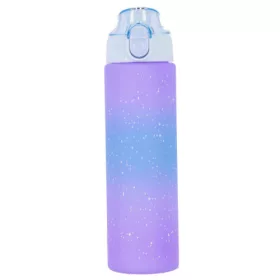 Kulacs Bottle&More 700 ml lila, fehér pöttyös