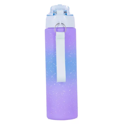 Kulacs Bottle&More 700 ml lila, fehér pöttyös