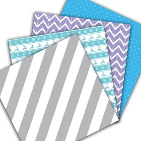   Karácsonyi kreatív scrapbookpapírok 30x30 cm 24 lap ezüst