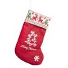 Karácsonyi zokni 21 cm textil akasztós fenyőfás piros