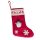 Karácsonyi zokni 27 cm textil akasztós hóemberes