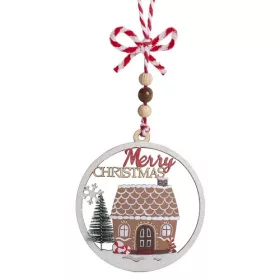 Karácsonyi fa kopogtató mézeskalács ház 13 cm