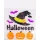 Ablakzselé 20x25 cm halloween boszi kalap és tök
