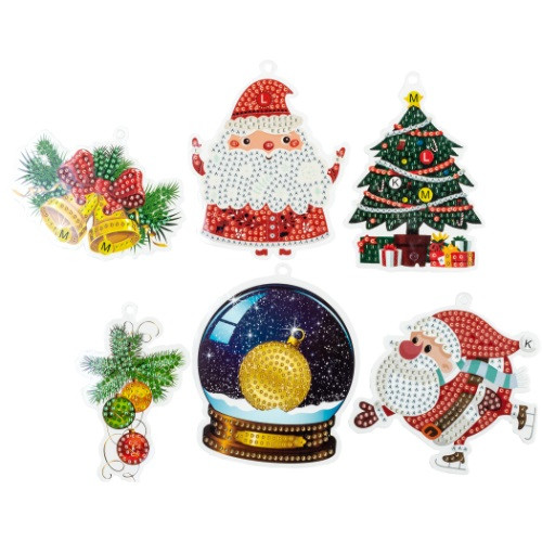 Gyémántszemes Centrum karácsonyfadísz vegyes 6 db/csomag