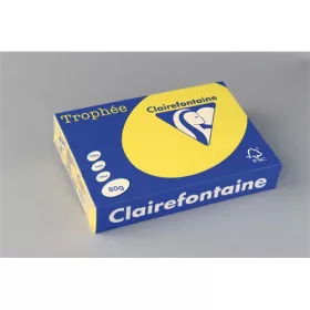   Másolópapír színes Clairefontaine Trophée A/4 80g intenzív sárga 500 ív/csomag (1877)