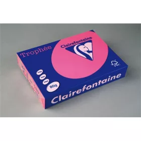   Másolópapír színes Clairefontaine Trophée A/4 80g neon rózsaszín 500 ív/csomag (2973)