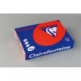   Másolópapír színes Clairefontaine Trophée A/4 80g intenzív korallpiros 500 ív/csomag (8175)