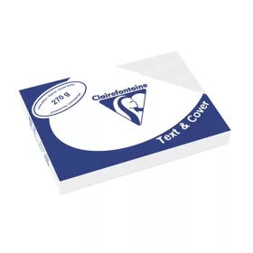   Karton textilhatású Clairefontaine Text and Cover A/4 270g fehér 100 ív/csomag