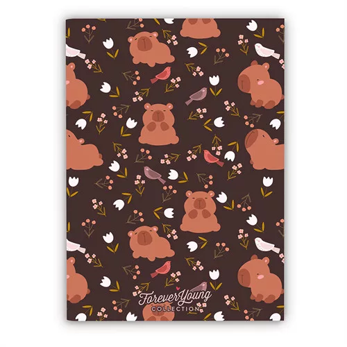 Füzet Forever Young A/5 kockás tűzött Capybara
