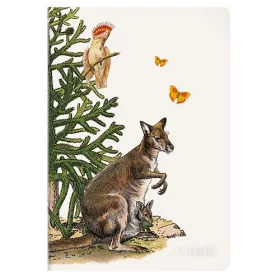   Füzet Clairefontaine Deyrolle Animalis A/4, 48 lapos, vonalas, margós, vegyes