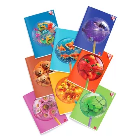 Füzet Pigna Lollipop World A/4 tűzött 50 lapos kockás