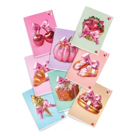 Füzet Pigna Glitter and Bow A/4 tűzött 50 lapos vonalas