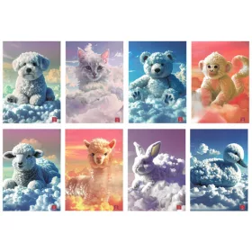 Füzet Pigna Super Cute Clouds A/4 tűzött 50 lapos kockás