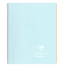   Spirálfüzet Clairefontaine Koverbook Blush A/5 80 lapos PP borítású vonalas jégkék
