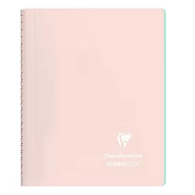   Spirálfüzet Clairefontaine Koverbook Blush A/5 80 lapos PP borítású vonalas púderrózsaszín