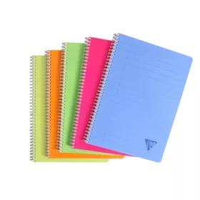   Spirálfüzet Clairefontaine Linicolor Fresh A/4-90 lapos vonalas vegyes