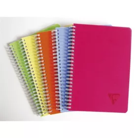   Spirálfüzet Clairefontaine Linicolor Fresh A/5-90 lapos kockás vegyes színek