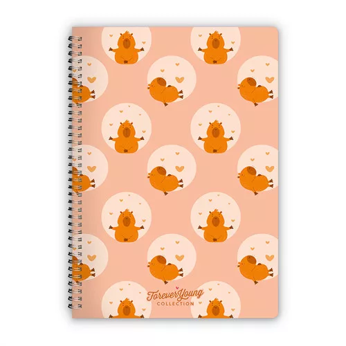 Spirálfüzet Forever Young A/4 vonalas Capybara