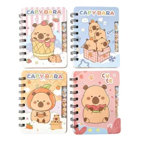 Spirálfüzet 120x95 mm 54 lapos CAPYBARA
