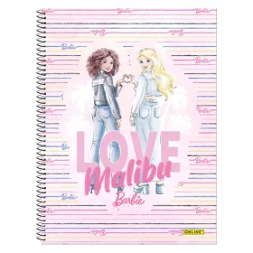   Spirálfüzet Online Barbie Malibu, Pink A/4 80 lapos kockás vegyes