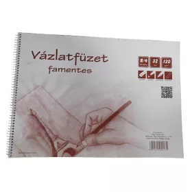 Vázlatfüzet spirálos B/4 32 lapos famentes fekvő