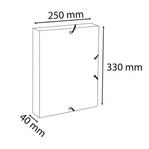 Füzetbox karton Exacompta Autentik A/4 40 mm gerinccel vegyes színek