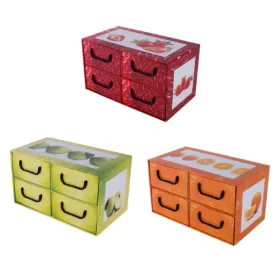   Irattartó box Miss Space karton 4 fiókos horizontális zárt gyümölcsös