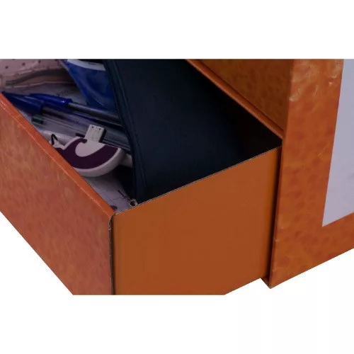 Irattartó box Miss Space karton 4 fiókos horizontális zárt gyümölcsös