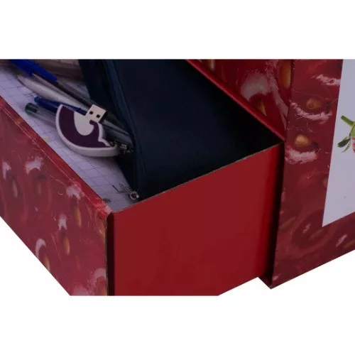 Irattartó box Miss Space karton 4 fiókos horizontális zárt gyümölcsös
