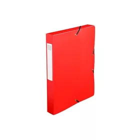   Füzetbox PP Exacompta Exabox-Opaque A/4 40 mm gerinccel gumis piros