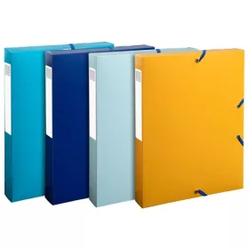   Füzetbox Exacompta Bee Blue A/4 40 mm gerinccel PP vegyes színek