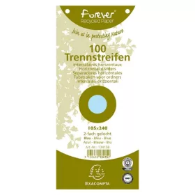   Elválasztócsík karton Exacompta 105x240 mm kék 100 db/csomag