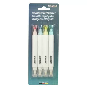   Szövegkiemelő Stanger 4 db-os klt. radírozható metál színek