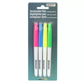 Szövegkiemelő Stanger 4 db-os klt. radírozható